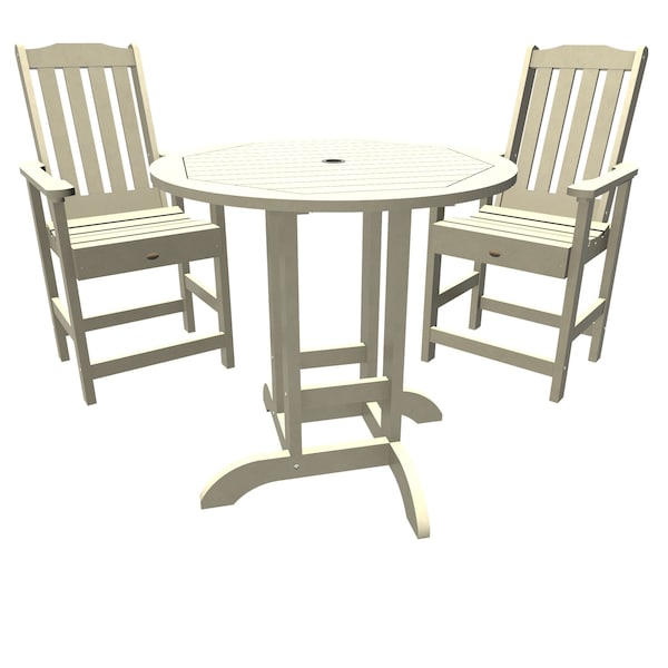Highwood Usa Lehigh 3pc Round Counter Height Outdoor Patio Furniture Dining Set AD-CNL36-WAE - main
